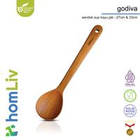 Gambar homLiv Irus Sendok Sup Dapur Kayu Jati Godiva Wooden Soup Food Grade Kitchenware - Godiva Size S dari Homliv Indonesia Kota Administrasi Jakarta Utara 1 Tokopedia