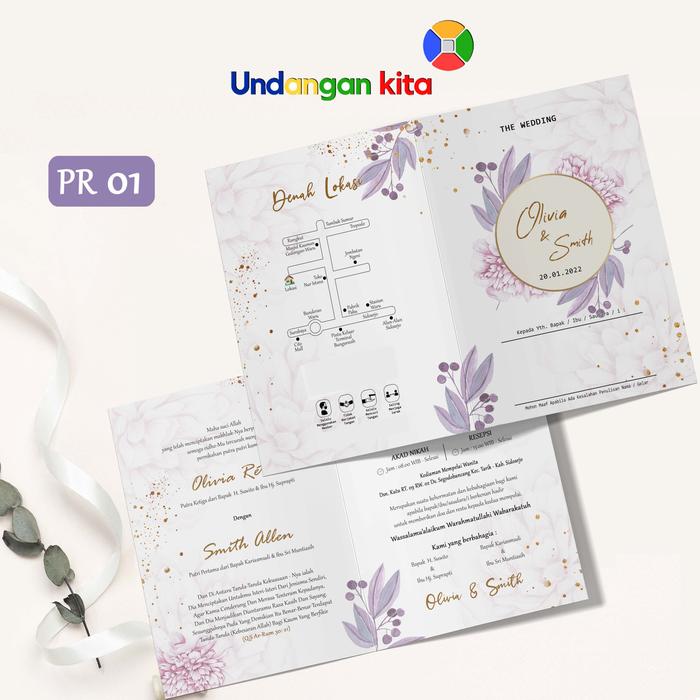 Gambar (100Pcs) Undangan Pernikahan Brief Card Lipat Dua Lipat Tiga - PR 1 dari Undangan Kita Kota Administrasi Jakarta Barat 4 Tokopedia