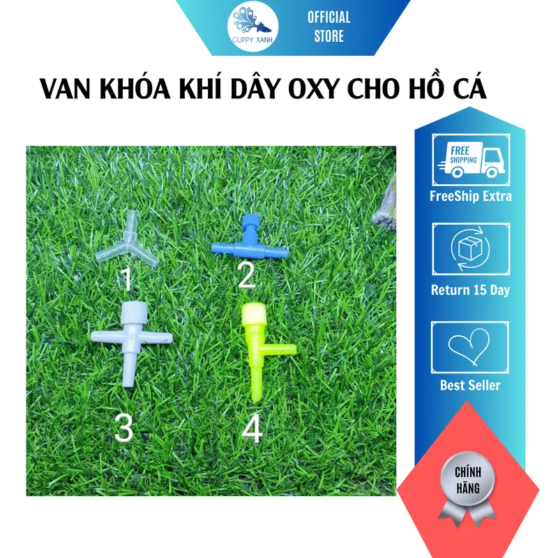 Van Điều Chỉnh Khí Oxy Siêu Kín Hơi Hàng Nhập Khẩu - Guppy Xanh 0