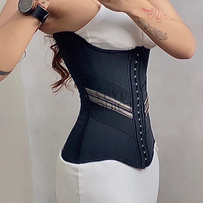 YUYUADDICT - NEW Aria Latex Nylon Super Tight High Compression Core Corset Free Extension korsetsarahannaslimperut 6