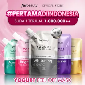 [BEST SELLER] Fav Beauty Yogurt Peel Off Mask 100 gr - Brightening, Firming, Skin Barrier, Acne Care | Masker Wajah Mencerahkan Exfoliasi Muka SkinCare Pemutih Masker Jerawat Anti Aging Penuaan Menjaga Skin Barrier