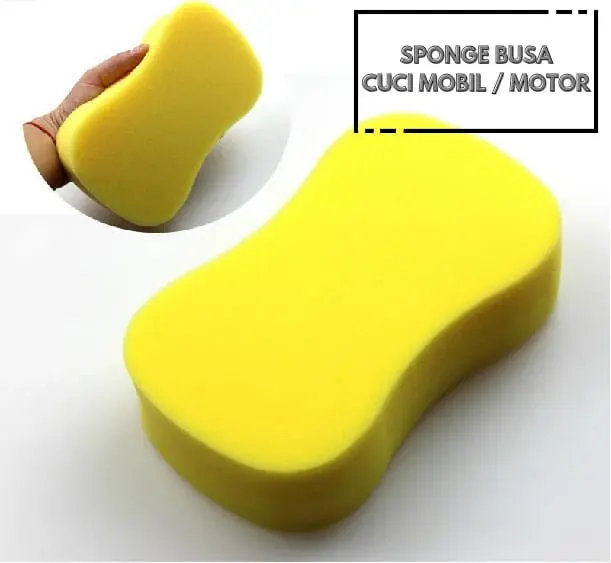 COD SPONGE BUSA CUCI MOBIL MOTOR PIRING KUNING BENTUK 8 SPON FOAM WASH Car Kendaraan