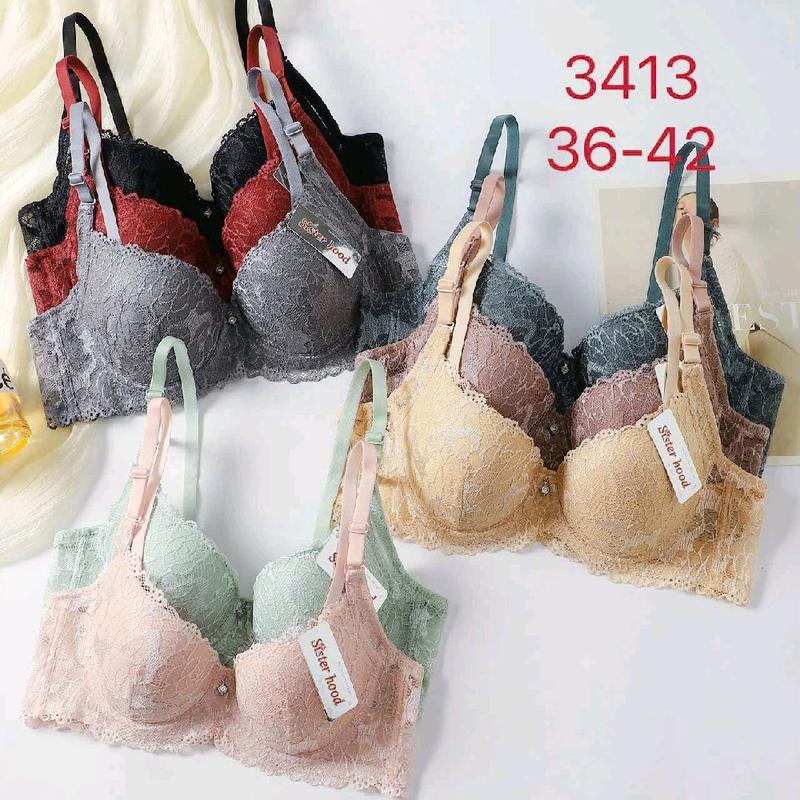 Áo lót Thái đệm mỏng nhẹ cup B có gọng nâng v1 ren mềm mại tinh tế A3413