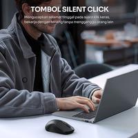 Gambar Mouse Wireless ROBOT M207 Silent click 2.4GHz Optical 1600DPI Kursor Akurat Cocok untuk PC Laptop Original warna hitam dan pink - Garansi Resmi 1 Tahun - BLACK TANPA BATERAI dari Calosastore Kota Malang 5 Tokopedia
