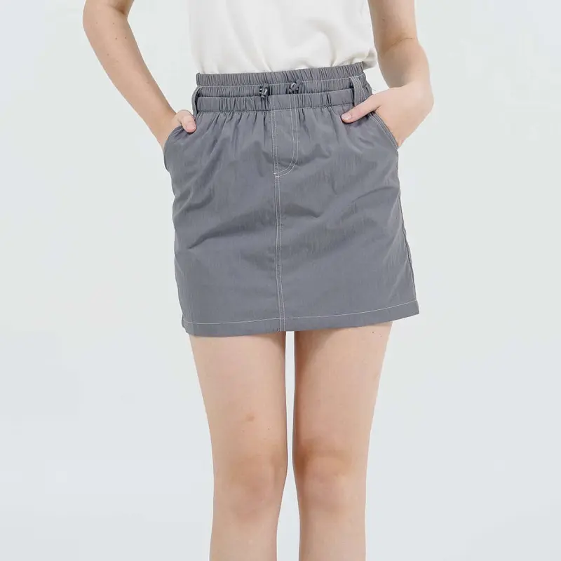 This Is April Shorts Santai Rok Celana Pendek Wanita Kekinian Richie Skirt Grey & Army 0