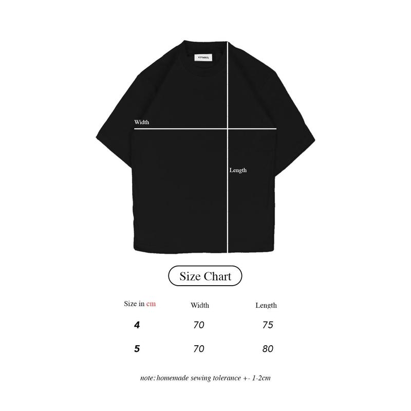 Product Introduction of VSYMBOL BIG SIZE Oversized Tee / KAOS OVERSIZE 300 GSM 0