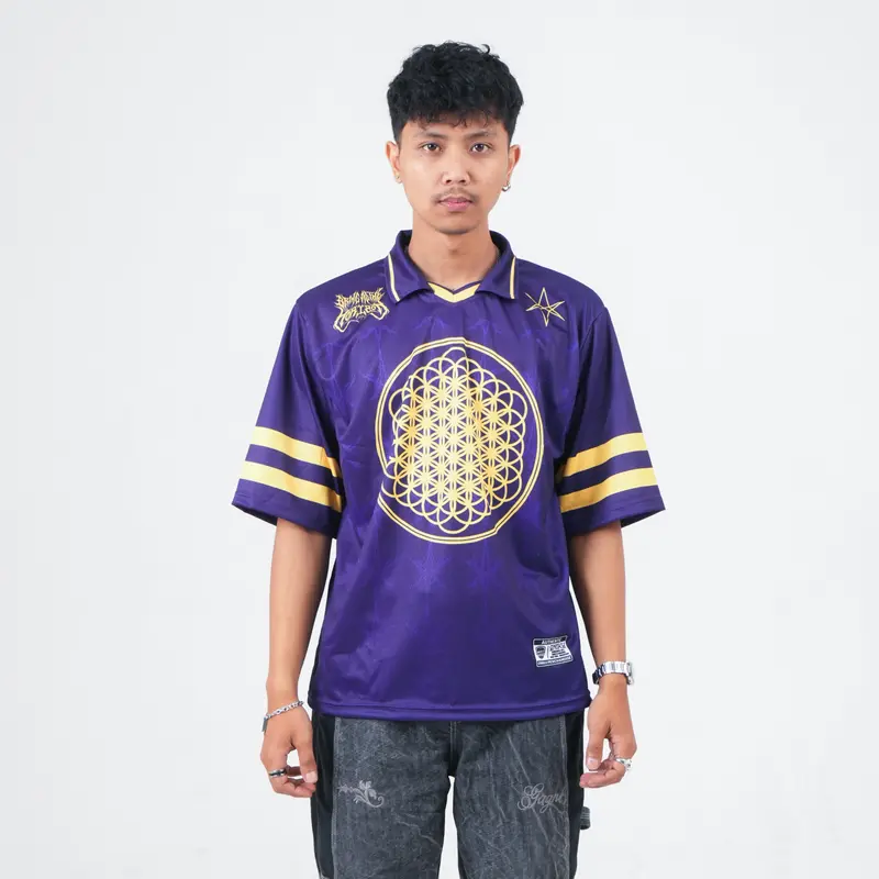 ONIKU//JERSEYBOXY//JERSEYCASUAL//STREETWEAR//OVERSIZE//BOXYFIT//RETRO//VINTAGE//MUSIK//BLOKECORE//KOREA//NFL//SPORT//BMTH PURPLE 2