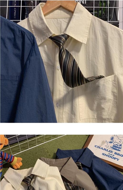 Product Introduction of delivery tie，Áo Sơ Mi Ngắn Tay Linh Hoạt Năng, Cà Vạt Chất Lượng Cao, Dkjk, Đại Học Nhật Bản, Phát Sóng Trực Tiếp, Cặp Đôi, Mặc, Mùa Xuân Menswear Nam Cổ Tròn Có Cổ 6
