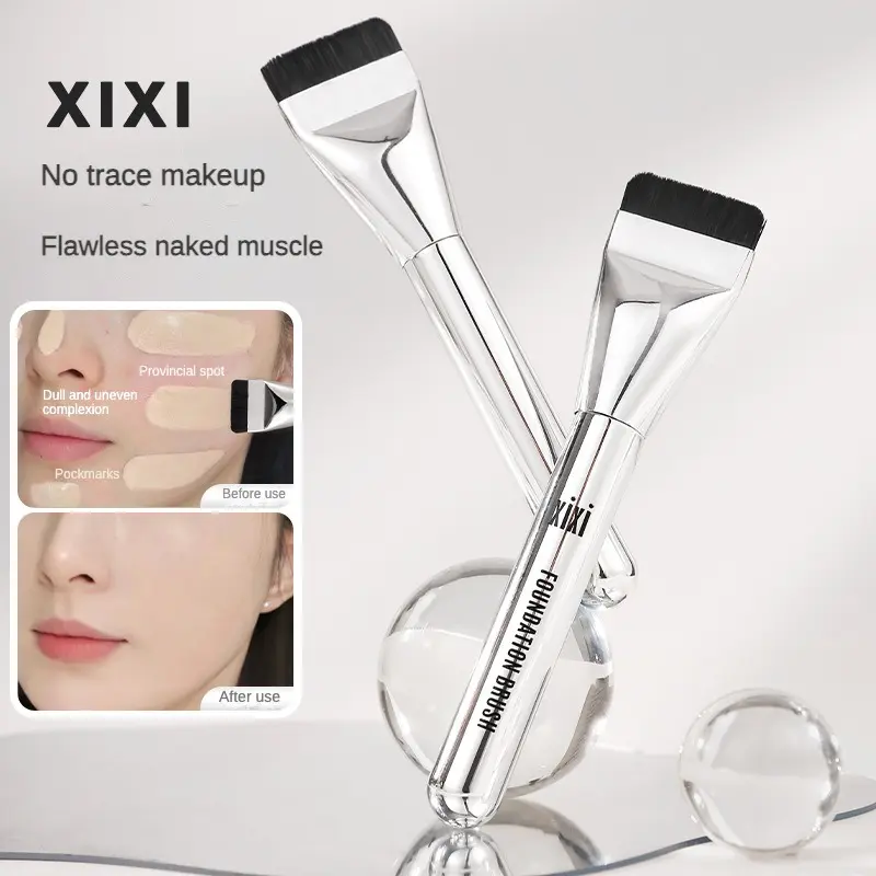 Flat-head foundation brush, dark circles, acne marks, concealer brush, natural and even, does not absorb powder, lazy artifact Makeup Cosmetic