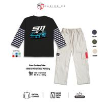 Gambar MAXIMO.CO Setelan Baju Kaos Anak 911 Car Salur Panjang dan Celana Chino Kargo Katun Panjang Warna Cream Usia 3-12 tahun Fashion Anak - Set 1, Setelan M ( 10-15 kg ) dari Maximo Clothing Store Kab. Bandung 1 Tokopedia