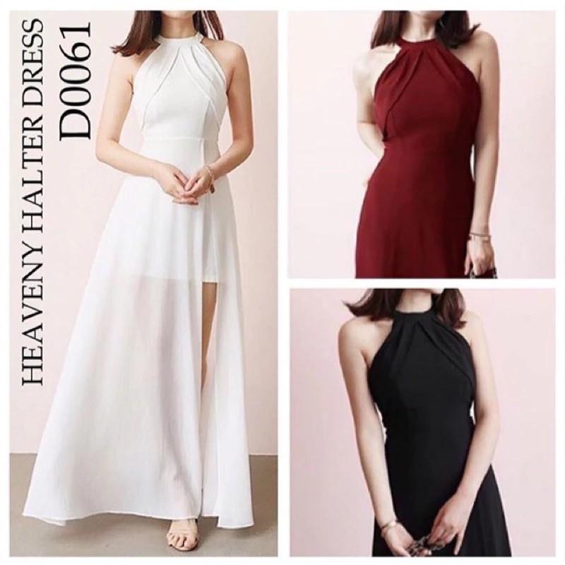 Product Introduction of Dress pesta 106095 / LONGDRES HEAVENY ANASTASIA HELTER NECK EKOR PANJANG formal 6