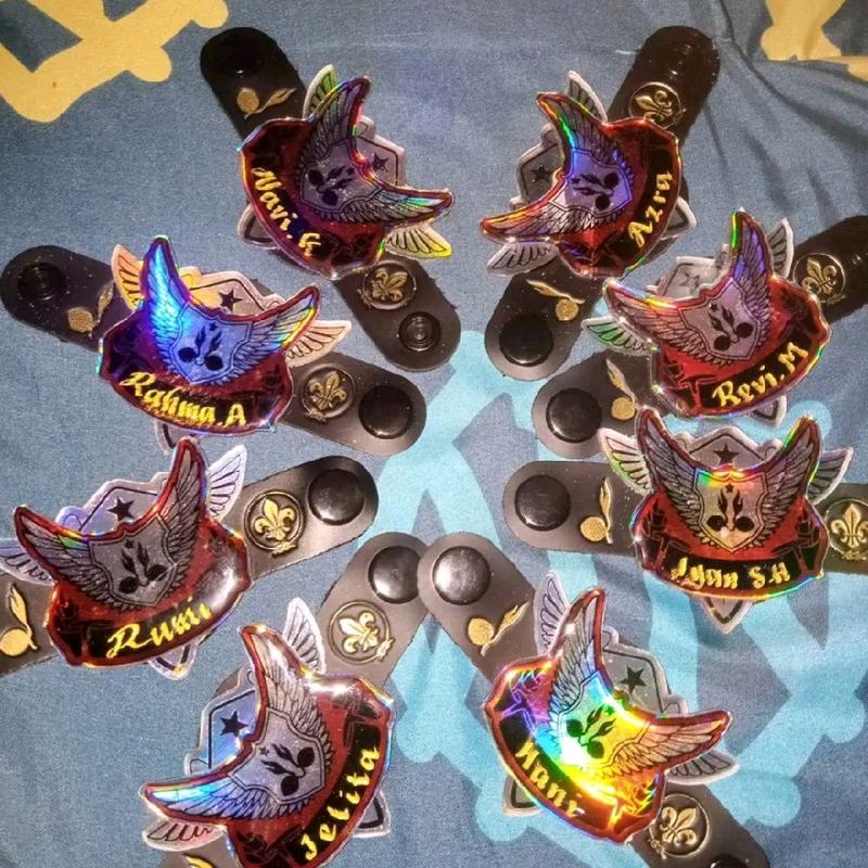 Ring kacu pramuka supernova holgram dobel akrilik  pengikat clips dasi pramuka Bros 5