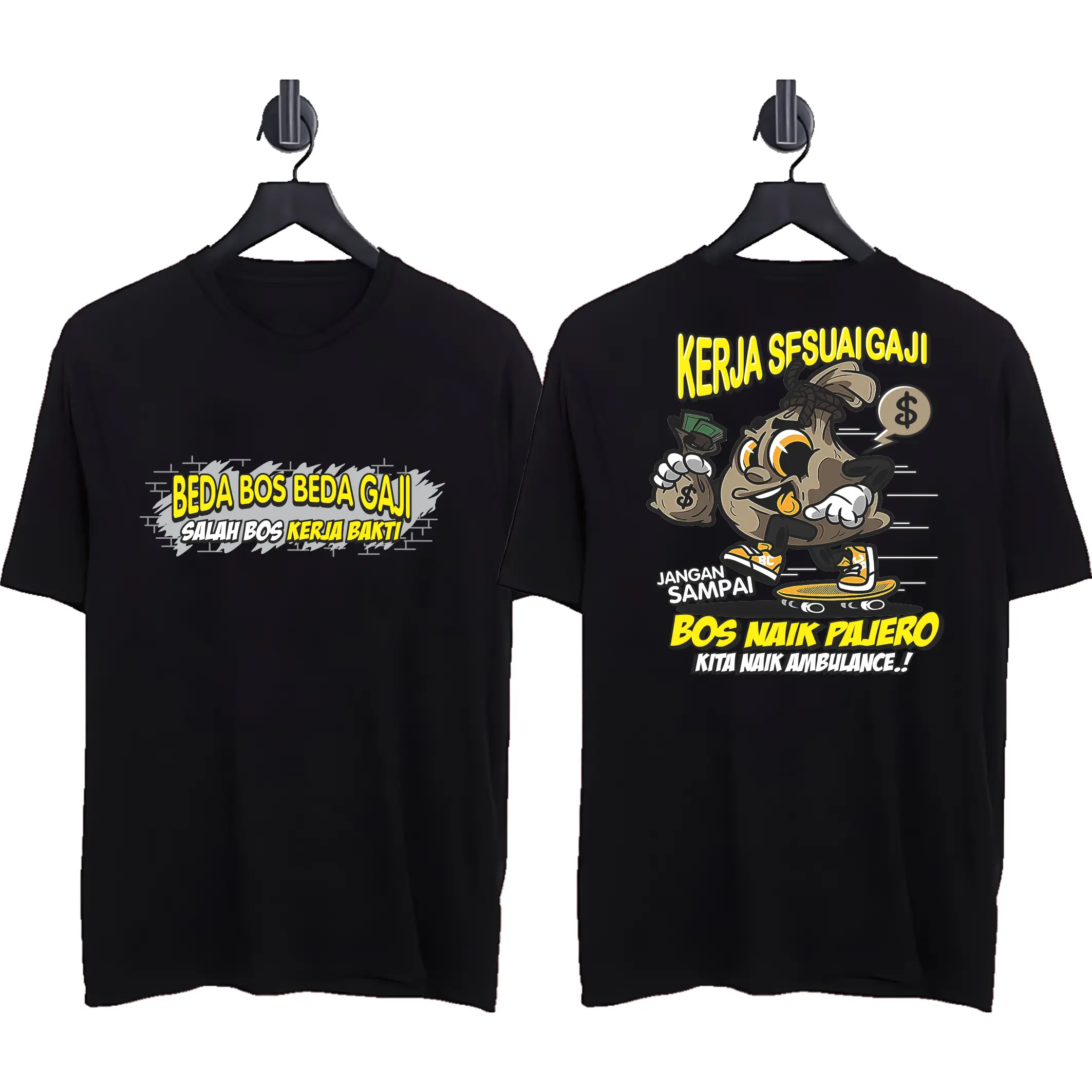 KAOS BEDA BOS BEDA GAJI SALAH BOS KERJA BAKTI BOS NAIK PAJERO PAKAIAN PRIA & PAKAIAN DISTRO