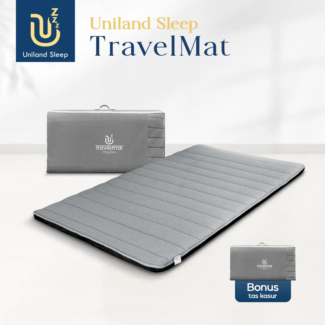Kasur Lipat Uniland Sleep 120x200 / Travel Bed Mattress BONUS Tas - Grey