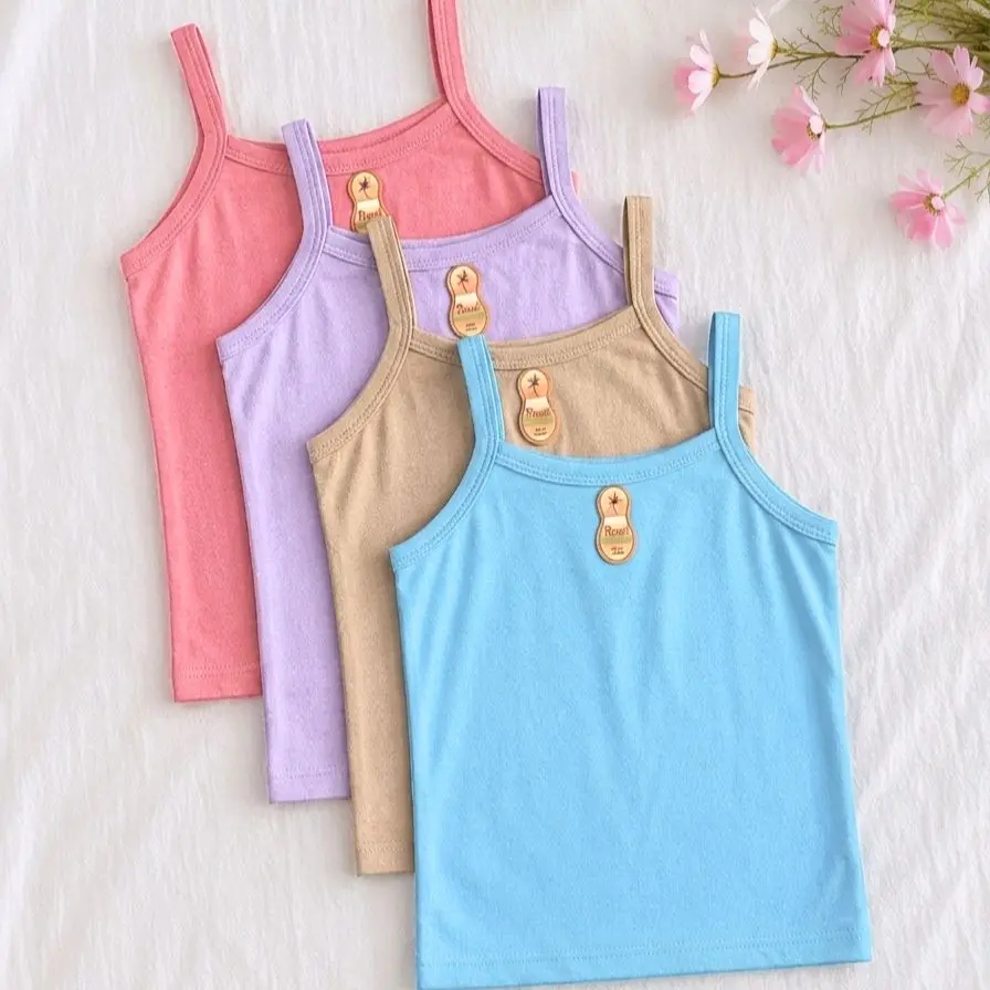 Tanktop Singlet Anak Perempuan Tanggung Polos Lembut Warna (grosir)