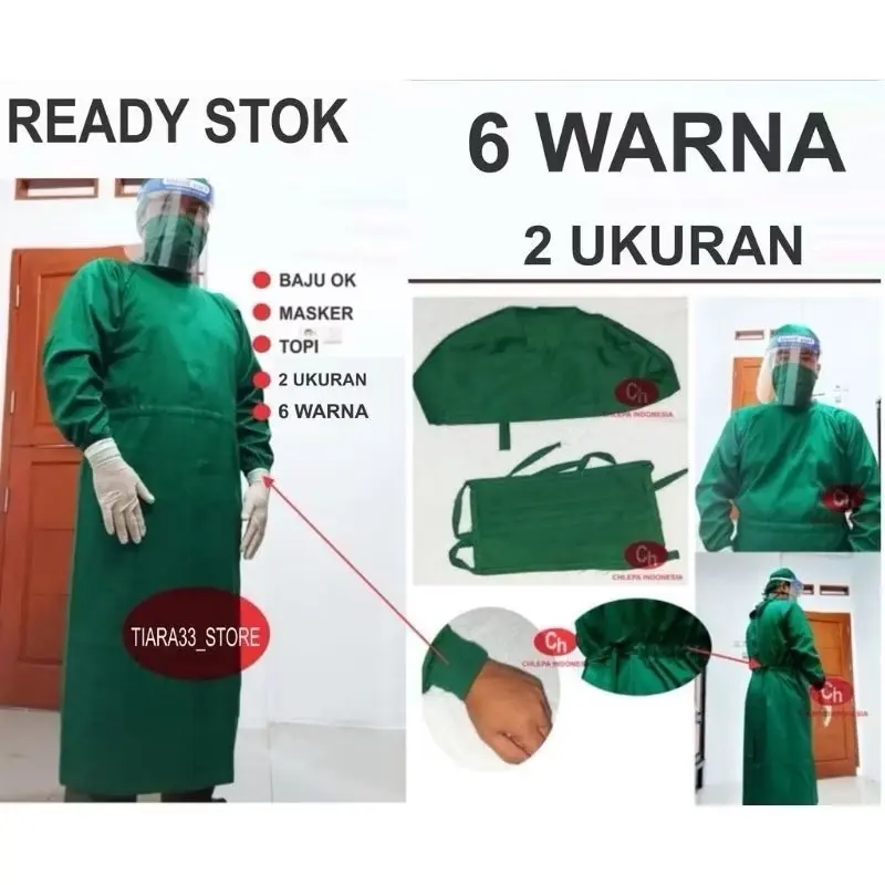 Surgical Gown Jubah Operasi  Katun 1 set