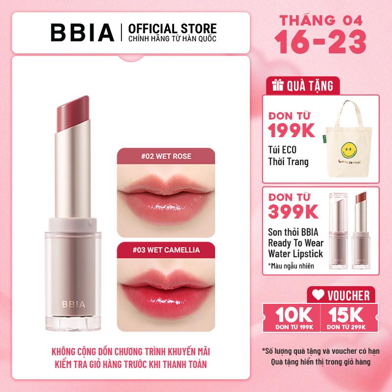 [BBIA] Son dưỡng môi thuần chay BBIA Ready To Wear Water Lipstick 3g Mỹ Phẩm Trang Điểm Nữ Women Cosmetic