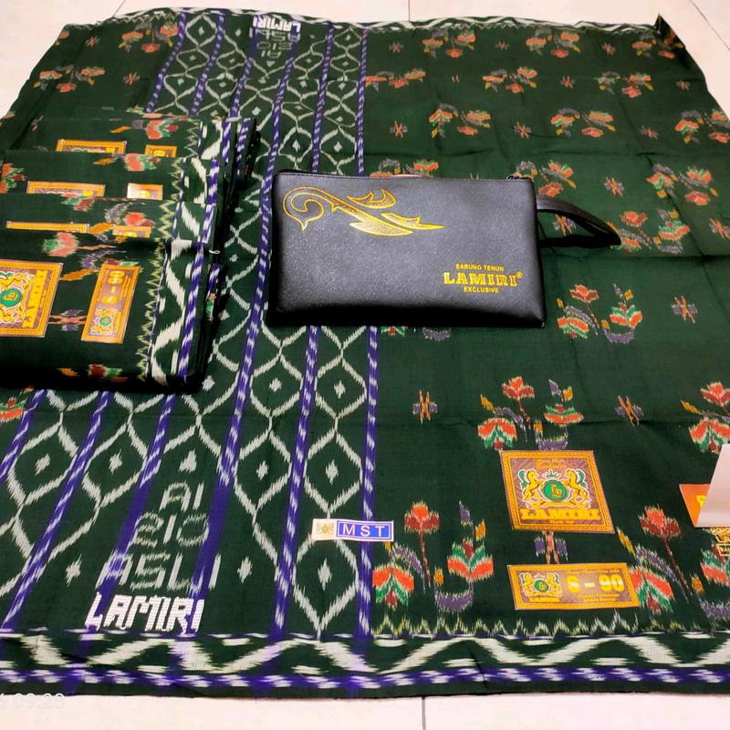 Sarung Lamiri MST Mercerized - Baju Muslim Katun Hitam Dewasa - Pria, Wanita, Motif, Batik, Santri, Bali 2