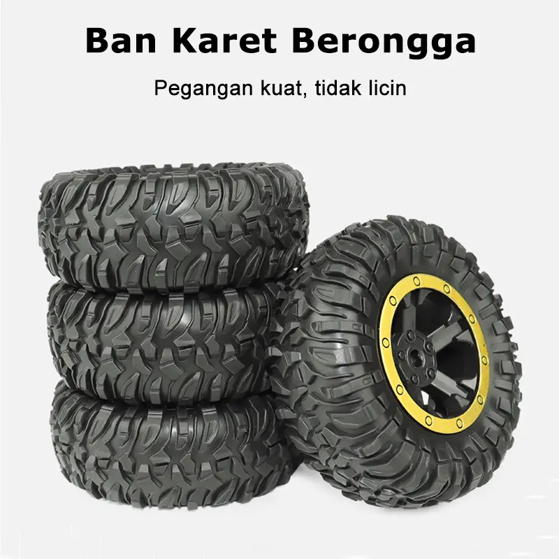Mainan Mobil Remote Control Besar 4WD 1:16 RC Mobil Offroad Bahan Alloy 2,4GHZ Lampu Bisa ON OFF 4