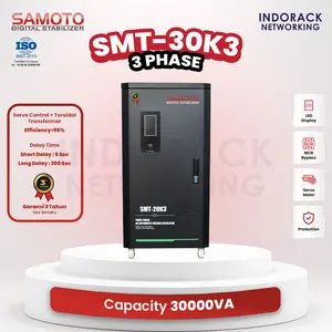 SAMOTO Digital Stabilizer Listrik Three Phase 30000VA Stabiliser SMT