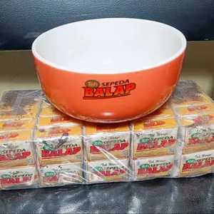 1 pack Teh tubruk isi 50 kotak kecil free mangkok/piring keramik Daun Tea