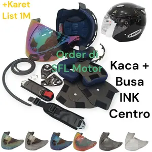Paket Lengkap Kaca Visor INK Centro + Busa Spon Daleman Helm INK Centro Bonus Lis karet 1 Meter dana pelajar