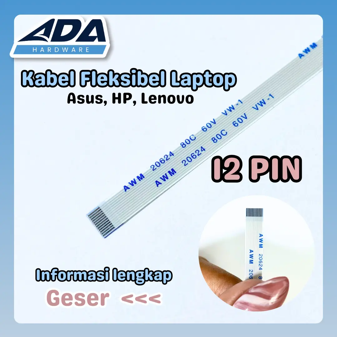 Cable Touchpad Laptop 12 Pin Kabel Fleksibel Searah Bolak Balik Berkualitas