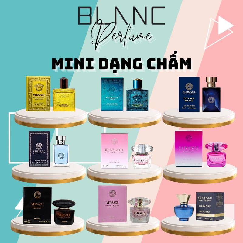 Dạng Chấm Tổng Hợp Nước Hoa Versace Mini 5ml Nam Và Nữ Perfume Cosmetic Xịt Thơm