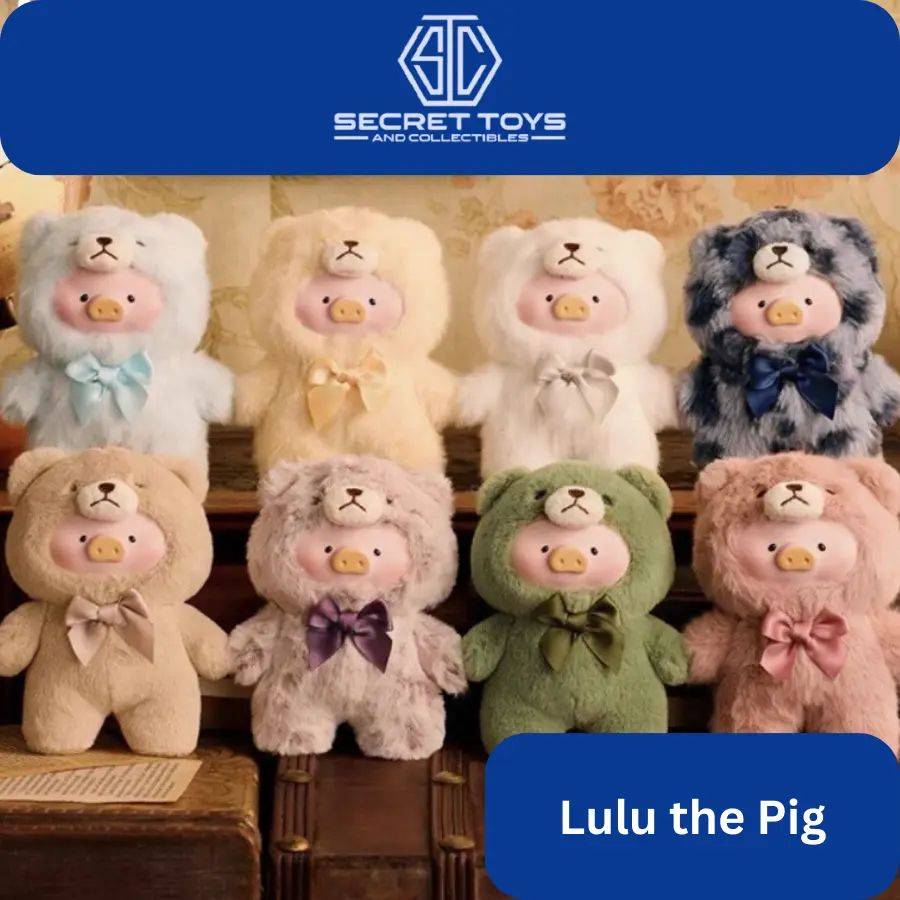 Ready stock Original ToyZeroPlus x Lulu The Piggy Vintage Teddy Shop Vinyl Face Plush LuLu
