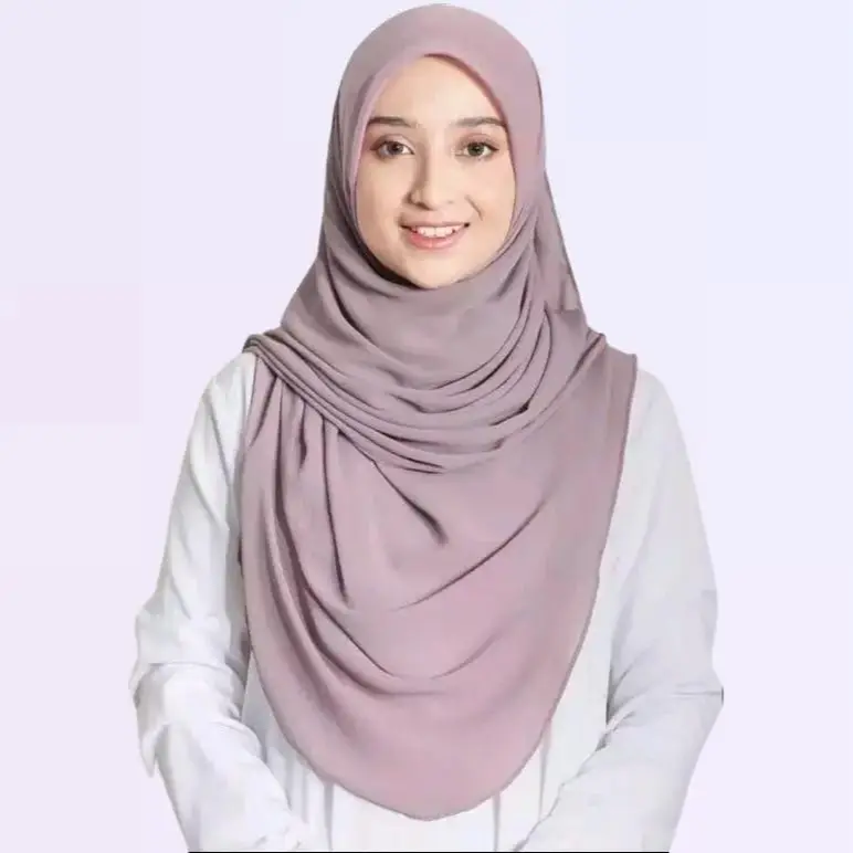 Kerudung / Jilbab segi empat oval Syari 130x130 Ceruty babydoll premium Muslim