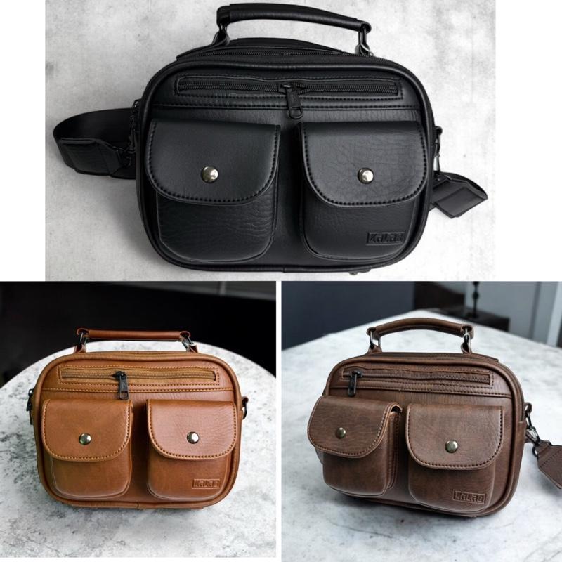  ||ĐỘC QUYỀN KIMTRONSALAN|| Túi Da Đeo Chéo Nam bản mới nhiều ngăn trẻ trung nam tính 