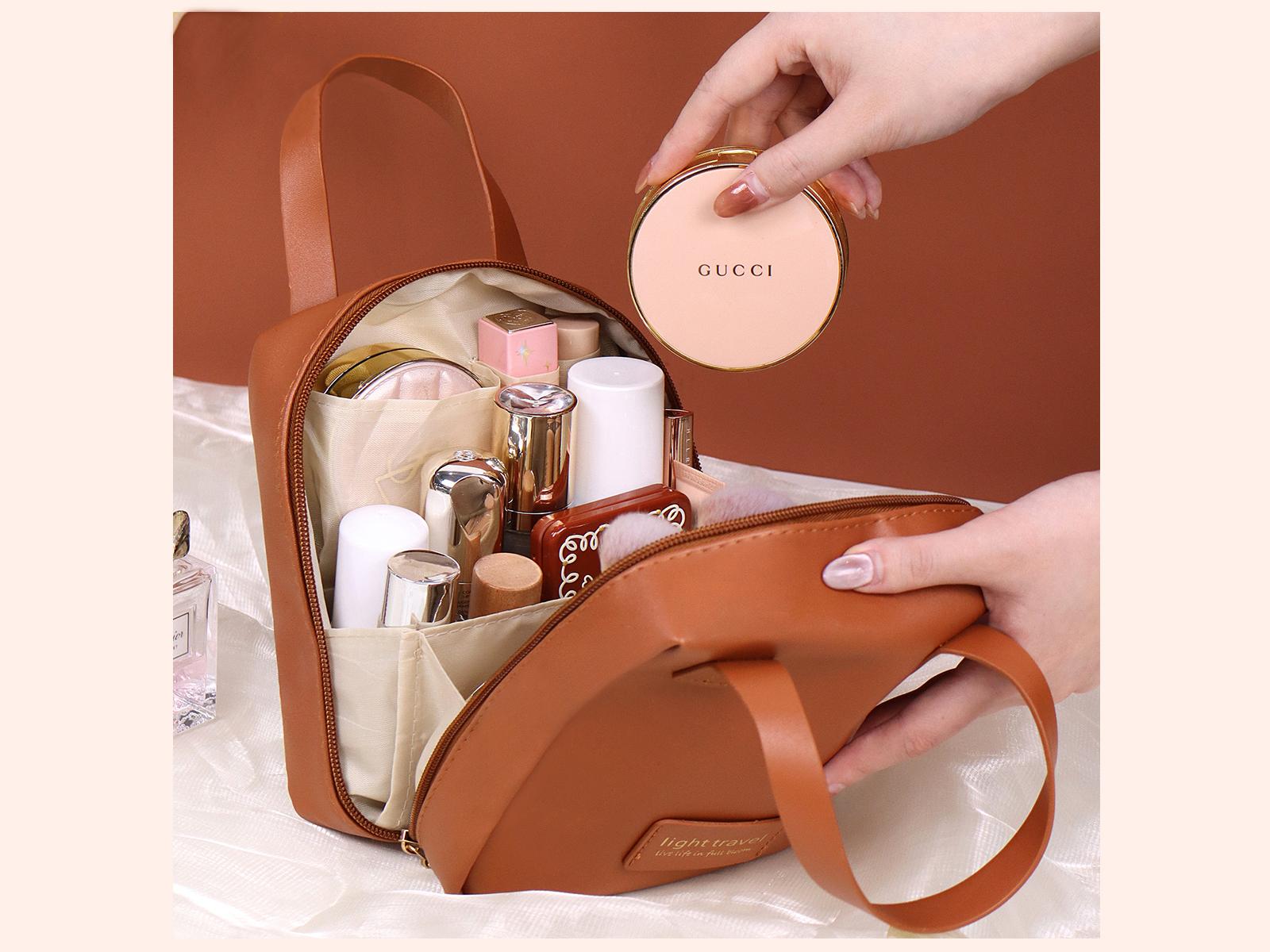 TANTOMI Tas Kosmetik Portable Shell Kapasitas Besar dan Tinggi Tas Kosmetik Kotak dengan Desain Elegan dan Fungsional TANTOMI Tas Kosmetik Portable Shell Kapasitas Besar dan Tinggi Tas Kosmetik Kotak dengan Desain Elegan dan Fungsional