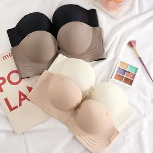 Bra Strapless Anti Slip Push Up Tali  Bra Off Shoulder Anti Geser Cup Tebal