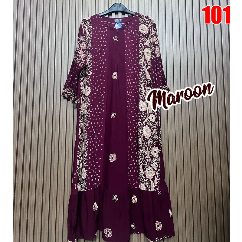 Daster Batik model gamis, midi, lengan pendek 3