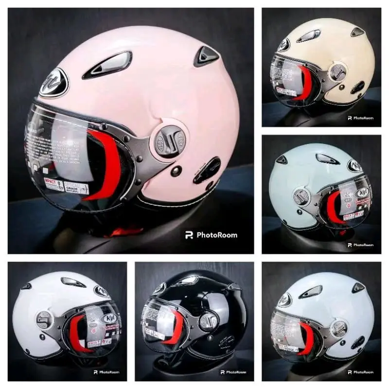 HELM KYT ELSICO SOLID FULL WARNA ORIGINAL PRODUK