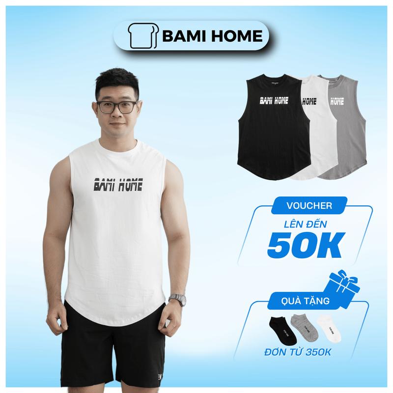 Áo ba lỗ nam thun COTTON BAMIHOME Áo thun nam 3 lỗ Tanktop sát nách thể thao chất vải co dãn mềm mịn tập gym ATT04