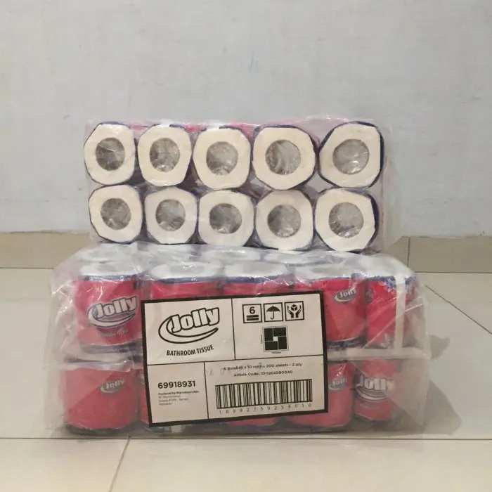Tissue Jolly Bathroom Tisu Toilet 200 Sheet - 1 Pack isi 10 Roll 5