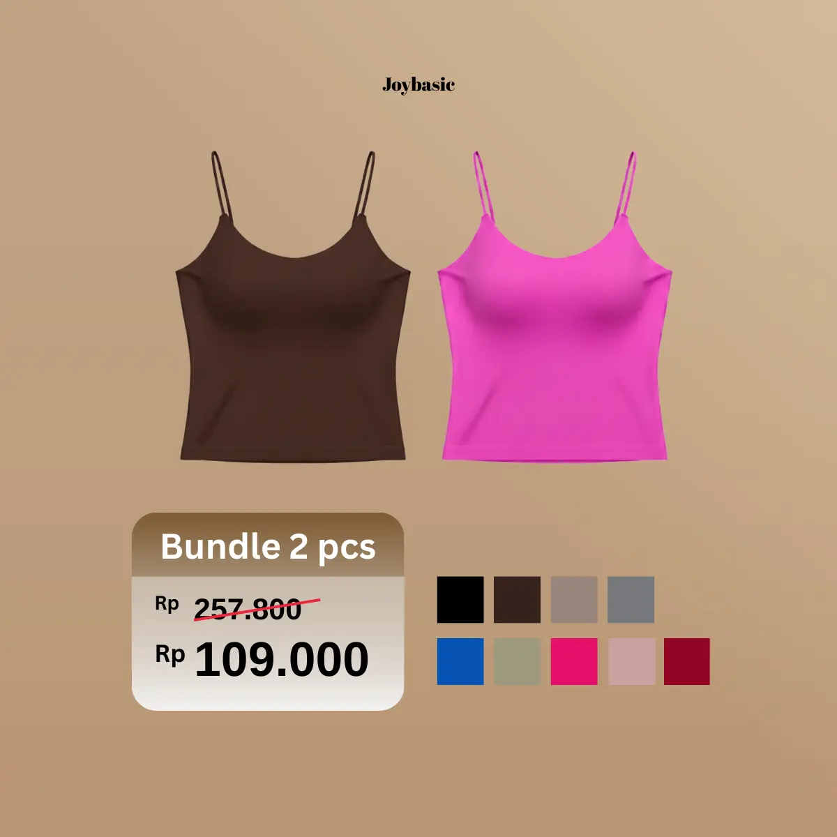 PAKET 2【Dark Coffee+Fuchsia】