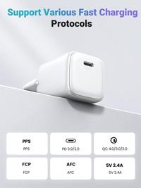 Gambar UGREEN Charger iPhone 11 12 13 14 15 16 17 Pro Max PD Type C Fast Charging 20w-30w - 1Set GaN N 30W White dari Starcomp Solo Kab. Banyumas 4 Tokopedia