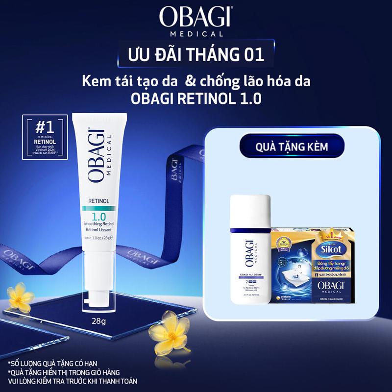 Kem dưỡng ẩm OBAGI Retinol 1.0 28g – Hỗ trợ chăm sóc da mềm mịn tươi sáng