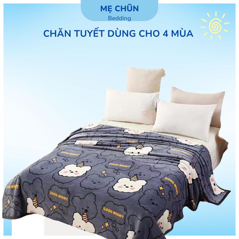 Chăn Lông Tuyết Siêu Mềm Mịn Mẹ Chũn Shop dùng cho 4 mùa và 3 miền Kích Cỡ 2mx2m2