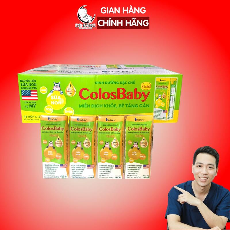 Thùng 48 hộp sữa bột pha sẵn Colosbaby Gold 180ml