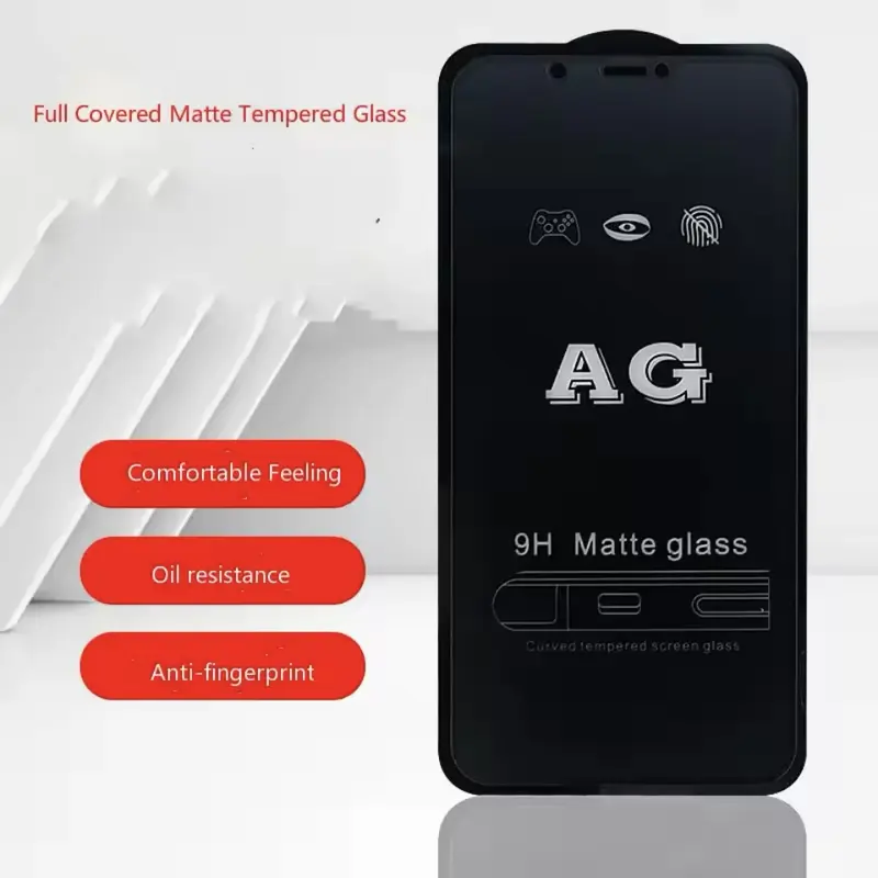 Tempered Glass Clear Matte Gaming Exclusive Frame Black Gorrilas Anti Glare 9H Untuk iPhone 6g-16 Pro Max 0