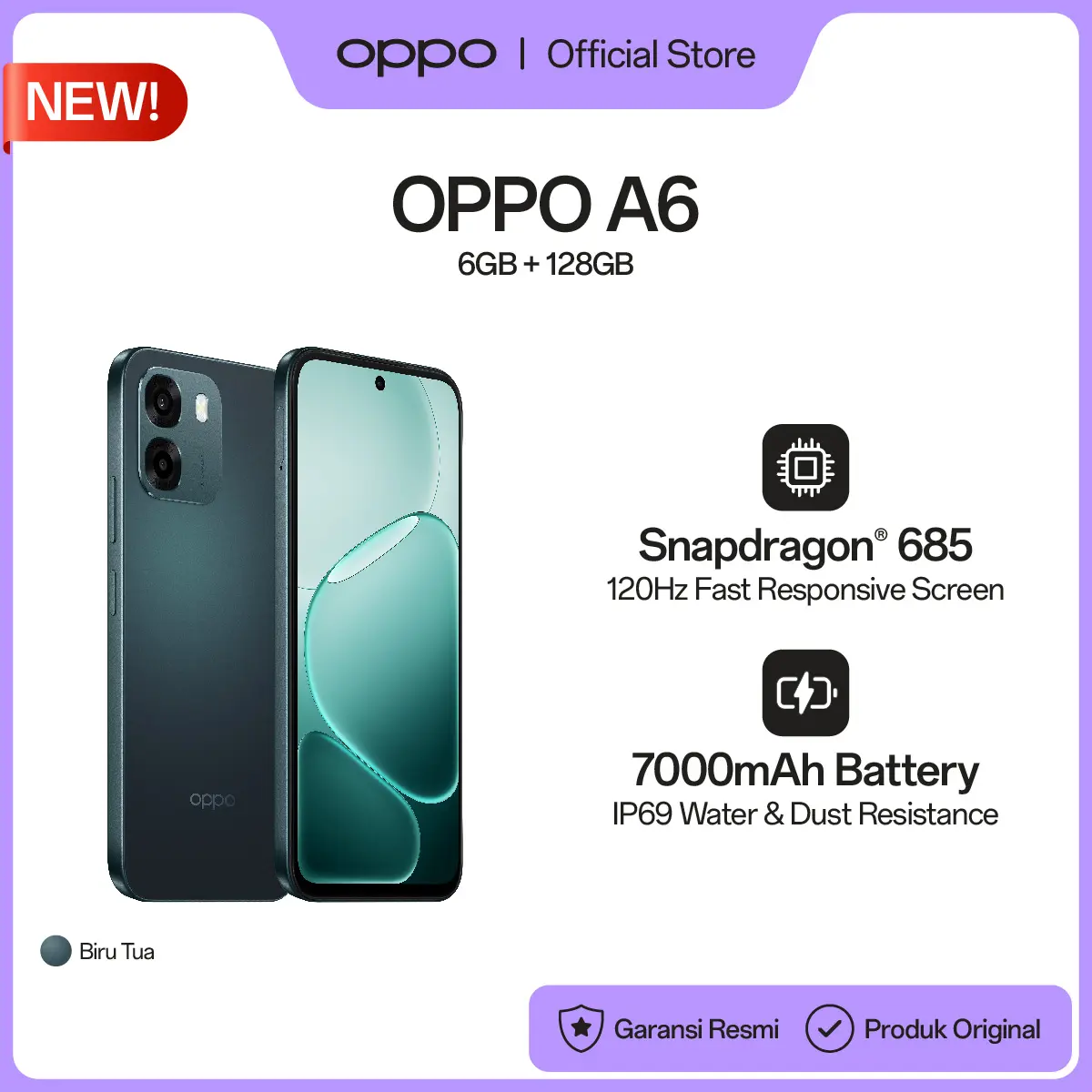 A6 6GB/128GB BIRU TUA