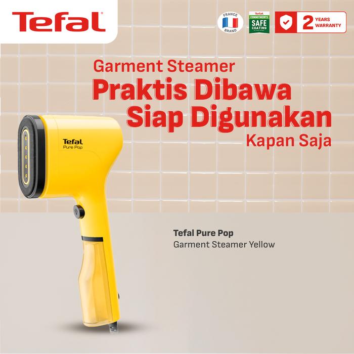 Gambar TEFAL Handheld Steamer / Setrika Uap Pure Pop Garment Steamer Yellow dari Tefal Indonesia Official Kota Bekasi Tokopedia
