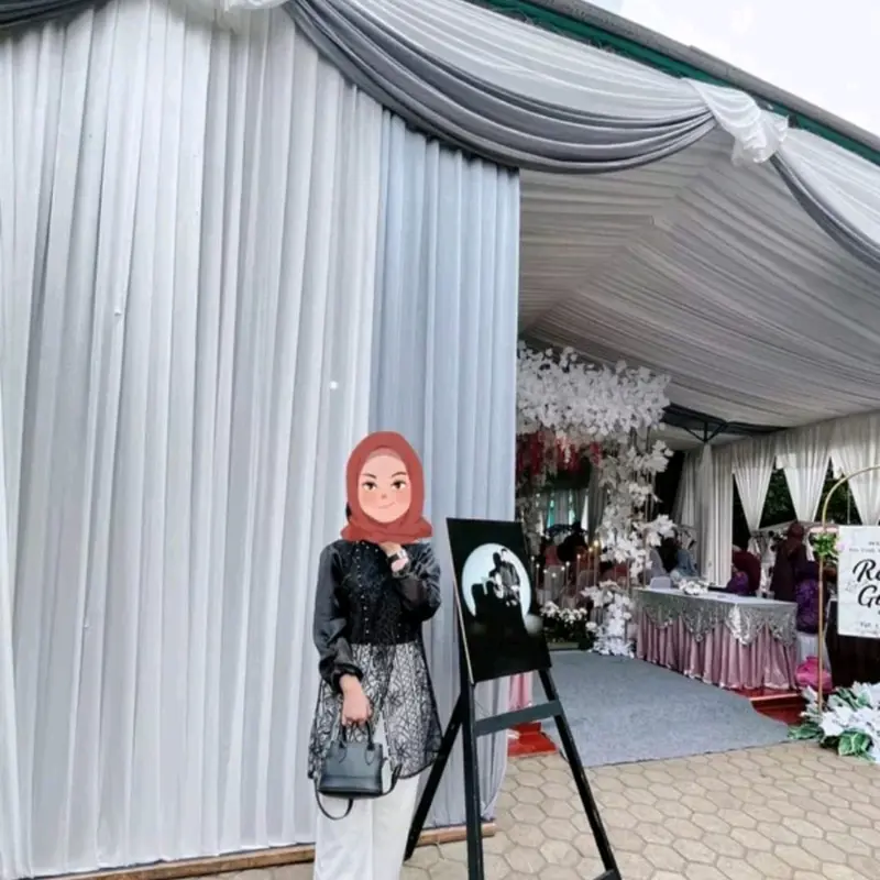Zize Outer Tunik brokat sapto full payet/ Outer kondangan outer wisuda Formal Wanita Pesta Atasan 2