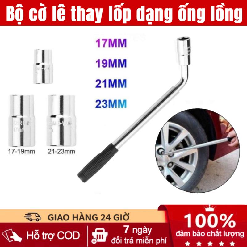 Miễn Phí Vận ChuyểnBộ tay công thay lốp cán rút dụng cụ thay bánh xe ô tô bằng tay 4 cỡ 17 19 21 23mm cờ lê vặn lốp