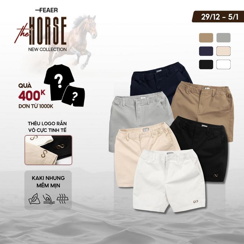  Quần short kaki nam Infinity Agile form trên gối vải mềm mịn co giãn dễ chịu tôn dáng thời trang hiện đại - FEAER 