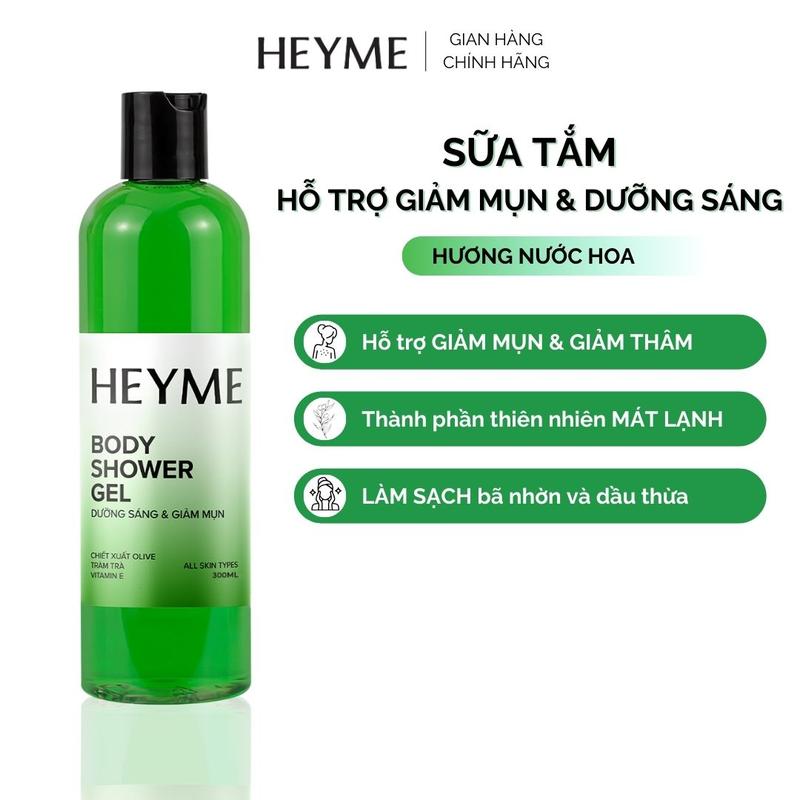 [Tặng Bông Tắm] Sữa tắm hỗ trợ giảm mụn OLIU HEYME - Gel tắm dưỡng body MÁT LẠNH TOÀN THÂN hương nước hoa 300ml
