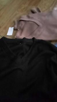 Product Review of Promo 2pcis Crop V Neck Lengan Panjang Wanita - Baju Knitwear Nyaman - Formal, Midi kemeja vest jumbo from @**4 0